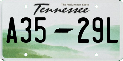 TN license plate A3529L