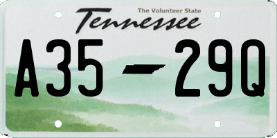 TN license plate A3529Q