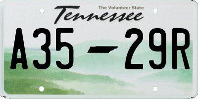 TN license plate A3529R
