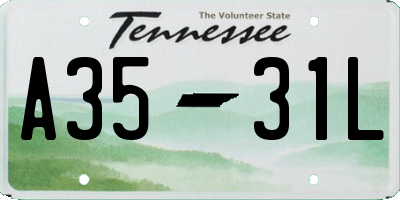 TN license plate A3531L