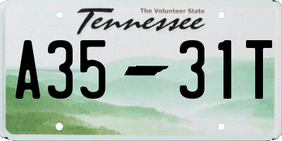 TN license plate A3531T