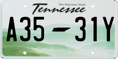 TN license plate A3531Y