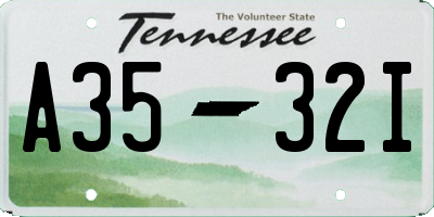 TN license plate A3532I