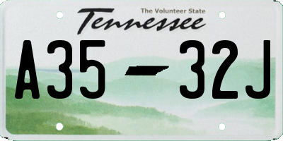 TN license plate A3532J