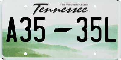 TN license plate A3535L
