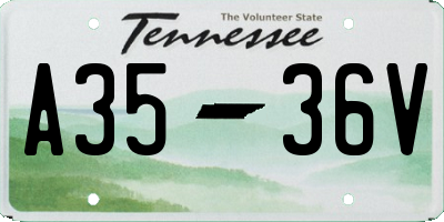 TN license plate A3536V