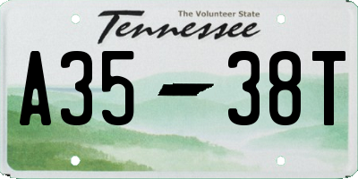 TN license plate A3538T