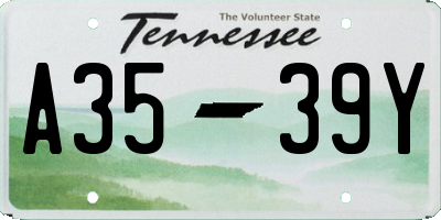 TN license plate A3539Y
