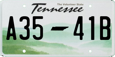 TN license plate A3541B