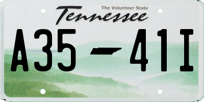 TN license plate A3541I