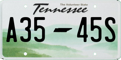 TN license plate A3545S