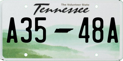 TN license plate A3548A