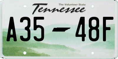 TN license plate A3548F