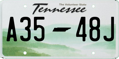 TN license plate A3548J