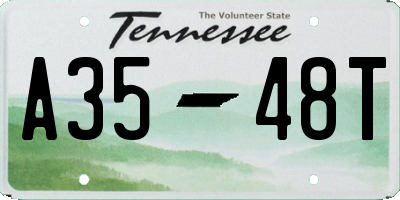 TN license plate A3548T