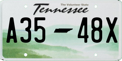 TN license plate A3548X