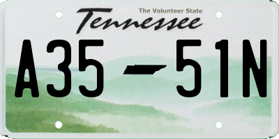 TN license plate A3551N