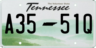 TN license plate A3551Q