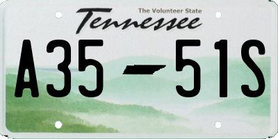 TN license plate A3551S