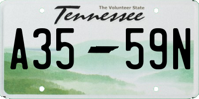 TN license plate A3559N