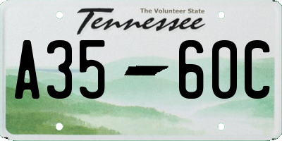 TN license plate A3560C