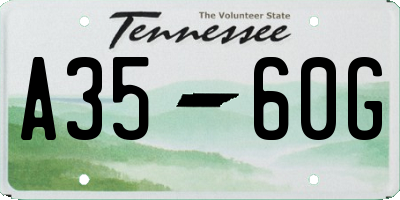 TN license plate A3560G