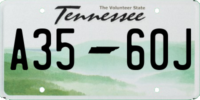 TN license plate A3560J