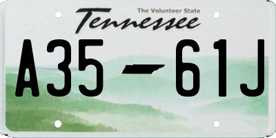 TN license plate A3561J
