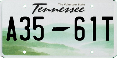 TN license plate A3561T