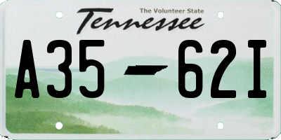 TN license plate A3562I