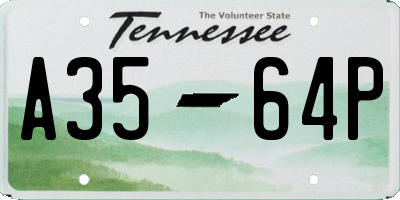 TN license plate A3564P