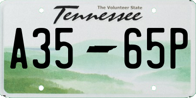 TN license plate A3565P