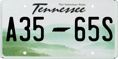 TN license plate A3565S