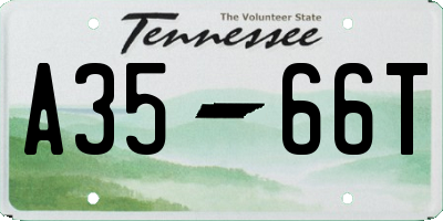 TN license plate A3566T