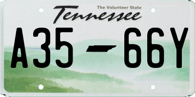 TN license plate A3566Y