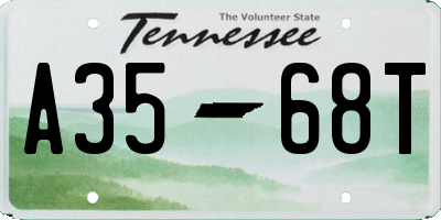 TN license plate A3568T