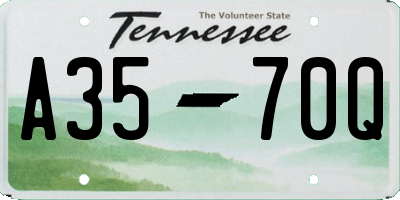 TN license plate A3570Q