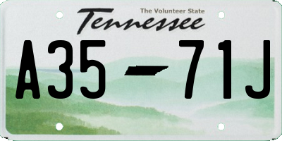 TN license plate A3571J