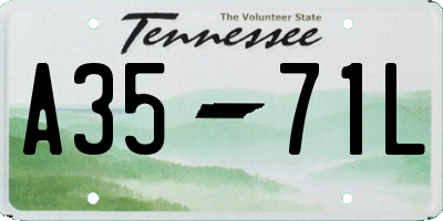 TN license plate A3571L