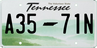 TN license plate A3571N