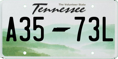 TN license plate A3573L