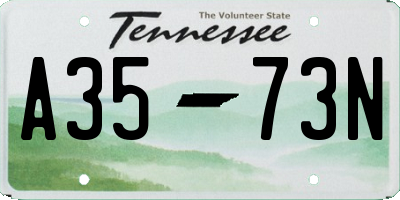TN license plate A3573N
