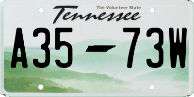 TN license plate A3573W