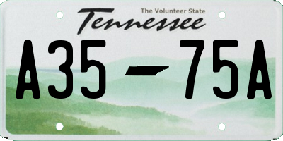 TN license plate A3575A