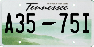 TN license plate A3575I
