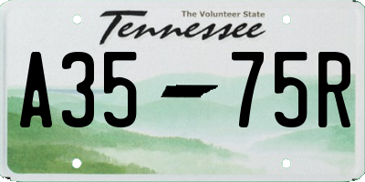 TN license plate A3575R