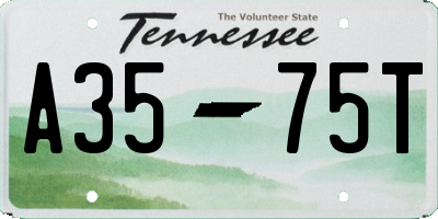 TN license plate A3575T