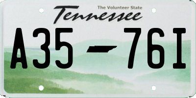 TN license plate A3576I