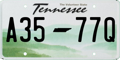 TN license plate A3577Q