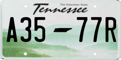 TN license plate A3577R